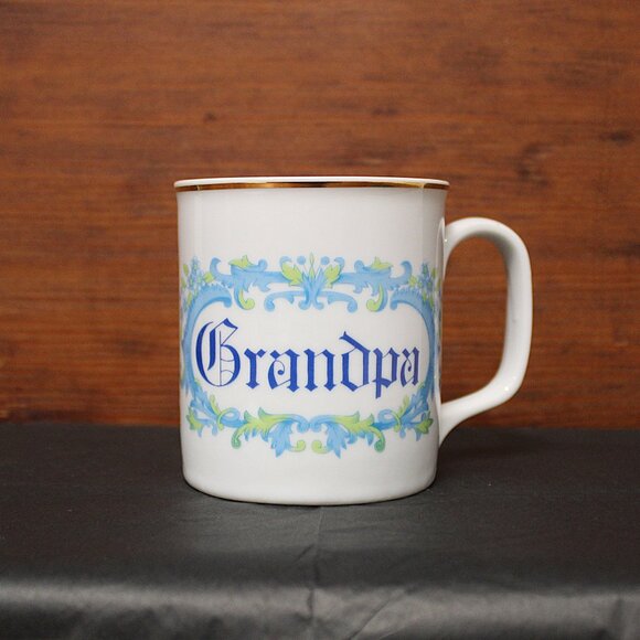 Grandpa mug with gold trim vintage 5.5" - Picture 1 of 5
